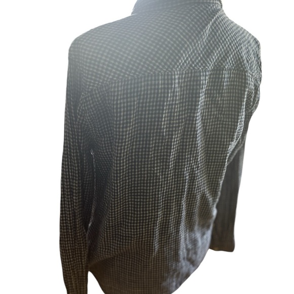 J.Crew Factory Boyfit Button Down Shirt sze L Blue Gingham Pre-Owned Excellent - Picture 10 of 15